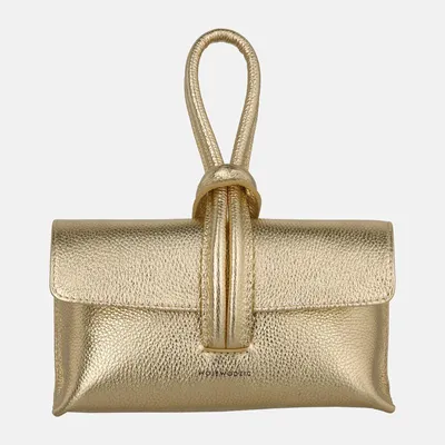 Productafbeelding van PIXIE - Goudkleurige lederen handtas