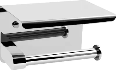 Produktbild von CORNAT Toilettenpapierhalter mit Ablage, chrom, 3M-Kleber/Schrauben