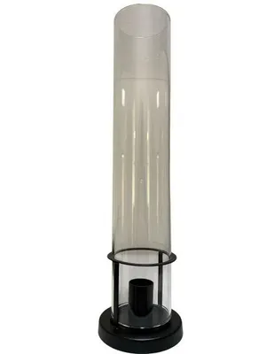 Produktbild von Kerzenhalter mit Glaszylinder schwarz 32 cm x 9 cm (Glas 5 cm x 5 cm x 30 cm)