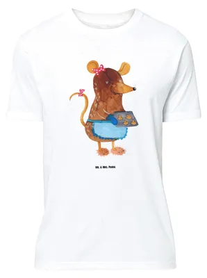 Produktbild von Mr. & Mrs. Panda Größe M T-Shirt Maus Kekse - Weiß - Geschenk, Winter, Shirt, mit Spruch, Backen, Weihnachten, Plätzchen, Tshirt, Herren