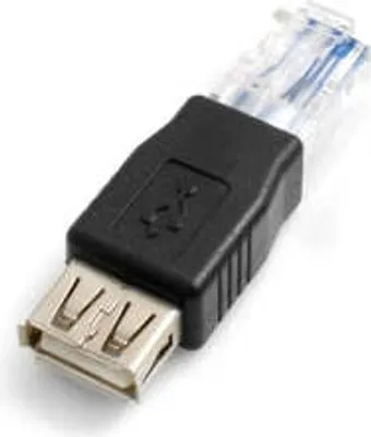 Produktbild von SYSTEM-S RJ45 Stecker auf USB A Buchse Kupplung Adapter Adapterstecker Kabel