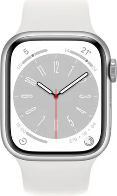 Produktbild von Apple Watch Series 8 41mm (A2770) Silver Alu Sport Band White GPS Gut