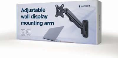 Obrázok produktu pre gembird Verstellbarer Wand-Montagearm, bis 27 Zoll/7 kg