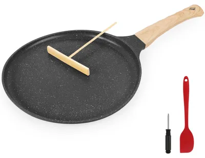 Crêpepfanne 28 cm, antihaftbeschichtet, PFOA-frei, inkl. Zubehör