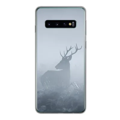Produktbild von MuchoWow® Handyhülle Schutzhülle Hülle für Samsung Galaxy S10 Hirsche - Nebel - Wald Silikon Softcase Handy Hülle - Handytasche