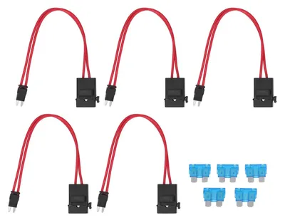 5er Set Mini-Sicherungshalter-Connector 20A 16AWG 230 mm