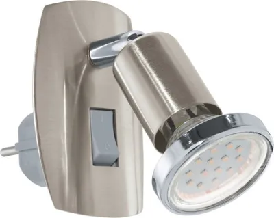 Produktbild von Eglo Steckerleuchte Mini 4 flexibel GU10  2,8 W nickel-matt warmweiß