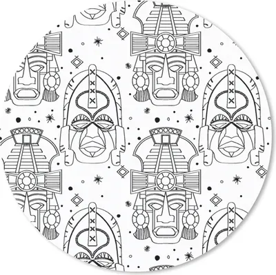 Produktbild von MuchoWow® Mauspad Mousepad Inka - Rituale - Masken - Muster 20x20 cm - Mousepads - Maus Mat - Pad - Mausunterlage - Schreibtischmatte