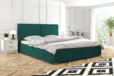 Produktbild von ADIDAR Emmia Polsterbett 160x200cm Metallrahmen mit hydraulischen Wagenhebern Lattenrost Bettkasten Premium Design (Marine - Magic Velvet 2221)