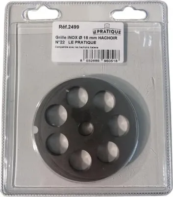 Image de Grille Inox ø 18 Mm Universelle Hachoir N°22 - Le Pratique