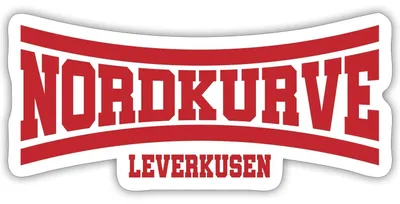 Produktbild von Spreadshirt Nordkurve Leverkusen Fanartikel Sticker Aufkleber, 10 x 10 cm, Mattweiß