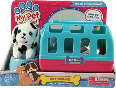 Produktbild von Süßer Dalmatiner Plüschwelpe mit Transportbox - Pflege Set & Kuscheltier für Kinder
