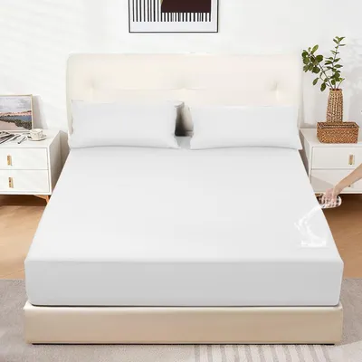Obrázek produktu pro Ochranný potah na matraci, voděodolný a prodyšný, rozměr 180x200 cm, bílý, vhodný pro matrace o výšce 20-40 cm