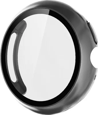 Image de Pour Google Pixel Watch 4 41mm Design plastique Housse de protection + 9H verre dur Gris