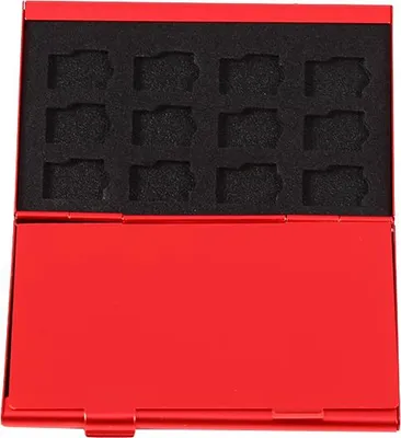 Obrázek produktu pro Hliníkový ochranný kryt paměťové karty Ranger a karty TF 9 x 6 x 1. 3 cm červený QL 24PTFRE