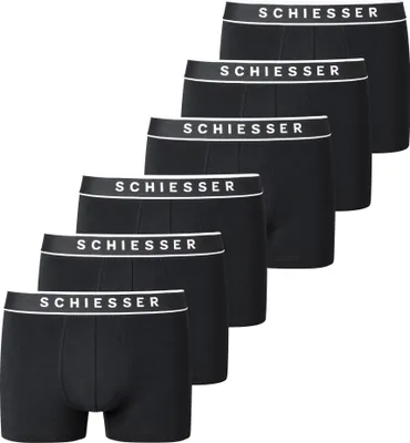 Produktbild von SCHIESSER Herren Shorts 6er Pack - Serie "95/5", Logobund, S-XXL Schwarz L