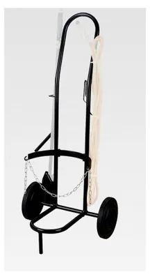 Produktbild von Gasflaschentransportwagen - Für Unkrautvernichtungsarbeiten - Max. Tragfähigkeit 130 kg - Robuste Bauweise - Räder mit 200 mm Durchmesser - Abmessungen 40x110x99 cm