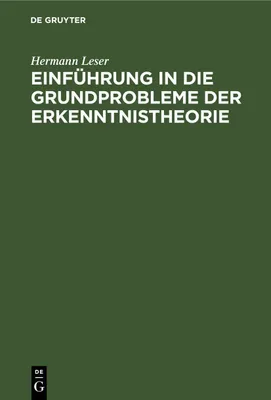 Produktbild von Einführung in die Grundprobleme der Erkenntnistheorie