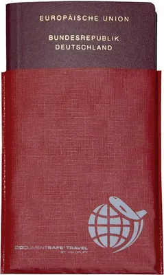 Obrázek produktu pro Obal na dokumenty DocumentSafe 10x12,8 cm s ochrannou fólií červený