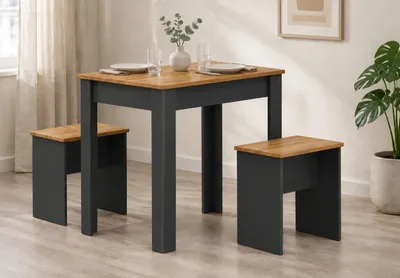 Produktbild von VCM Holz Essgruppe Bank Küchentisch Esstisch Set Tischgruppe Tisch Bänke Esal L