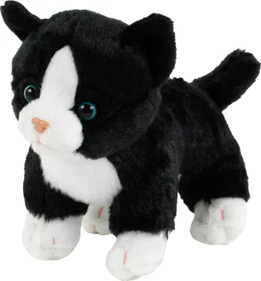Produktbild von Kuscheltier Katze schwarz-weiß 14 cm Stoffkatze