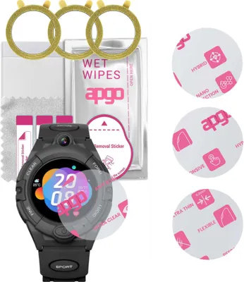 Produktbild von apgo 3 Stück Schutzglas, klar, kompatibel mit Bemi Sport Smartwatch, Hybrid 8H, Ersatz für Hartglas, Displayschutzglas, Bildschirmschutz, Displayschutz, kratzfest