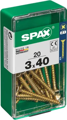 Image de Vis Bois Spax Yellox 3x40mm Fixation Bois Haute Performance - Spax