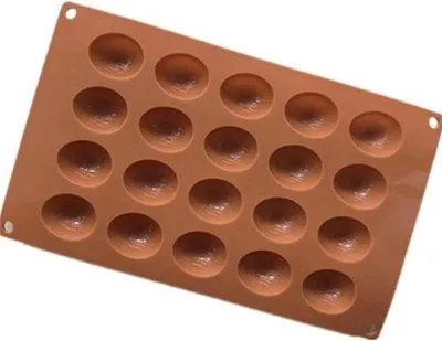 Produktbild von Silikon-Puddingform Halbkugel für Schokoladenmousse