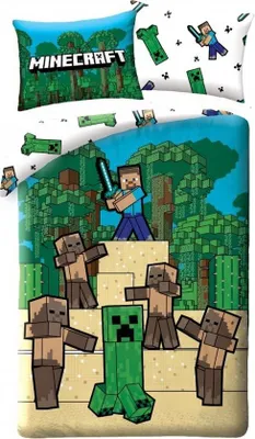 Zdjęcie produktu dla Pojedyncza kołdra Halantex - Minecraft 140x200. 70x90