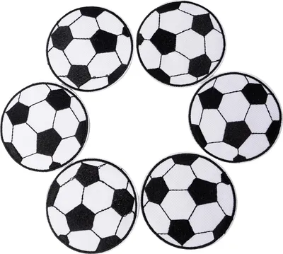 Produktbild von 6 Stück Fußball-Stickerei-Aufnäher, Sport-Stickerei-Aufnäher, Fußball-Stickerei-Applikationen, Fußball-Aufnäher zum Aufbügeln für Kleidung, Jeans, Jacken, Kinder