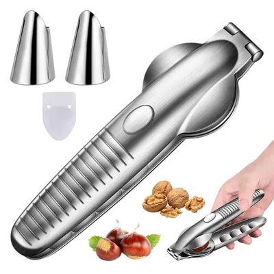 Produktbild von Kastanienclip, 304 Edelstahl Kastanienschneider, Kastanienflaschenöffner, Küchenutensilien Trockenfrüchte Flaschenöffner,Geeignet für Kastanien, Nüsse