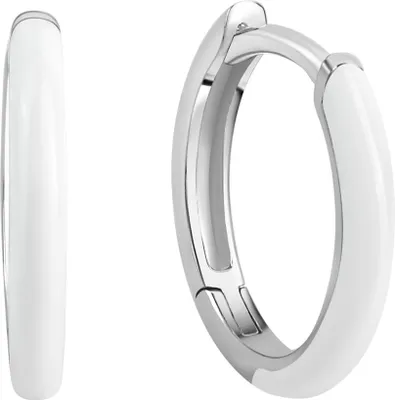 Produktbild von F Creolen 925/- Sterling Silber 1,4cm weiß 274210112-2