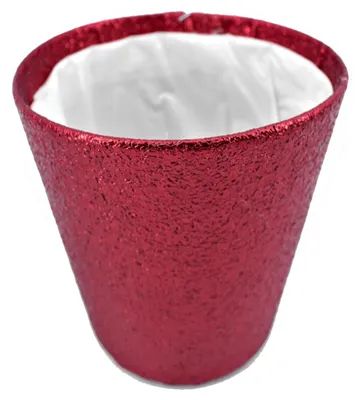 Produktbild von Gerimport Pflanzenkorb - rot glitzernd - Blumentopf - 15 x 14 cm