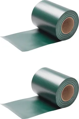 Produktbild von Aopunly Sichtschutzstreifen PVC Doppelstabmatten Zaun Windschutz 2 Rollen á 50m x 19cm Grün