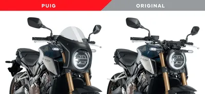 Immagine prodotto di Cupolino PUIG semicarenato nero omologato ABE per Honda