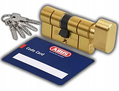Produktbild von Abus Türzylinder mit Knauf Messing 45/50 mm 5 Schlüssel