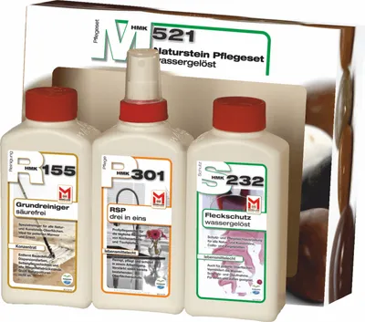 Produktbild von Moeller Stone Care - HMK M521 Naturstein-Pflegeset - Wassergelöst