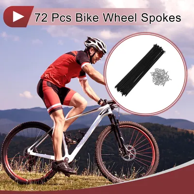 Produktbild von 72 Set 14G Fahrradspeichen 251mm Fahrradradspeichen Kohlenstoffstahl Schwarz
