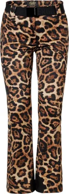 Produktbild von GOLDBERGH Minou Damen Softshell Skihose mit Allover Print braun 36