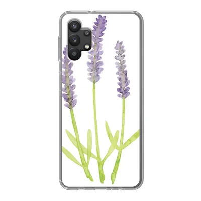 Produktbild von MuchoWow® Handyhülle Schutzhülle Hülle für Samsung Galaxy A32 5G Lavendel - Aquarell - Pflanzen Silikon Softcase Handy Hülle - Softcase