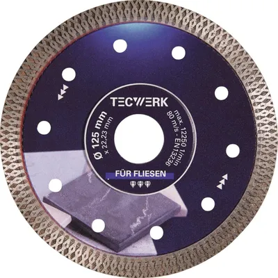 Image de Disque à tronçonner diamanté FLIESEN PRO X 115 mm, alésage 22,23 mm, hauteur des segments 10 mm, épaisseur des segments 1,4 mm