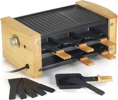 Produktbild von Raclette maschine 6 personen 900w + grill Kitchen chef KCWOOD.6RP