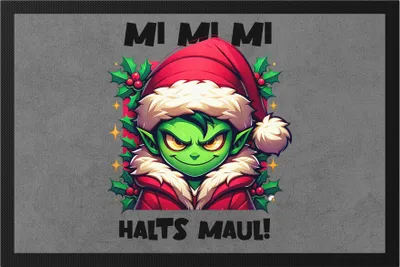 Produktbild von Mi Mi Mi Halts Maul Fußmatte Anti Weihnachten Ich hasse Weihnachten