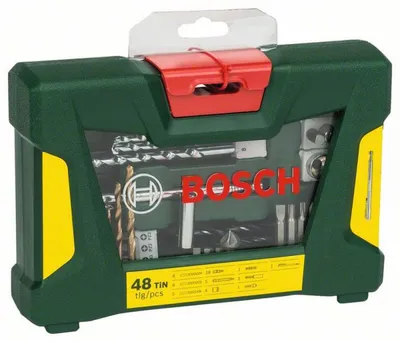 Produktbild von V-Line TiN-Bohrer- und Bit-Set, 48-teilig, mit Magnetstab und Kegelsenker