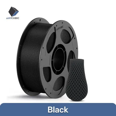 Obrázok produktu pre PLA+ (PLA Plus) – vlákno pre 3D tlačiarne 1,75 mm – vysoká presnosť – 3 kg – pre 3D tlačiarne FDM/FFF – čierna