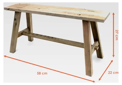 Produktbild von Holz Deko Blumenbank - 58x27x22 cm