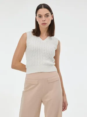 Produktbild von Orsay cremefarbene Strickweste für Damen L
