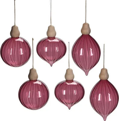 Immagine prodotto di Ornamenti natalizi in vetro da 14 cm come decorazioni per l'albero di Natale