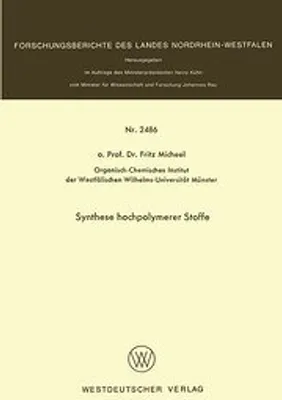 Obrázok produktu pre Synthese hochpolymerer Stoffe