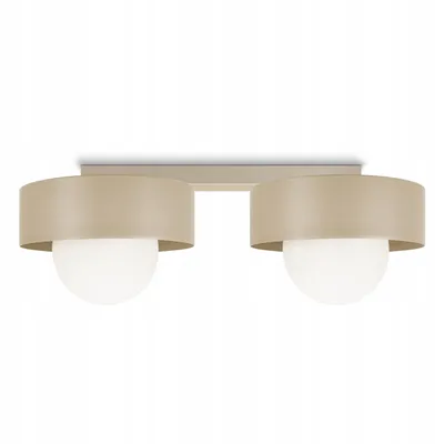 Obrázek produktu pro Luxolar – LED stropní svítidlo se dvěma žárovkami, béžovo-šedé, G9, 15 W – závěsné svítidlo do obývacího pokoje a kuchyně – moderní loftový styl